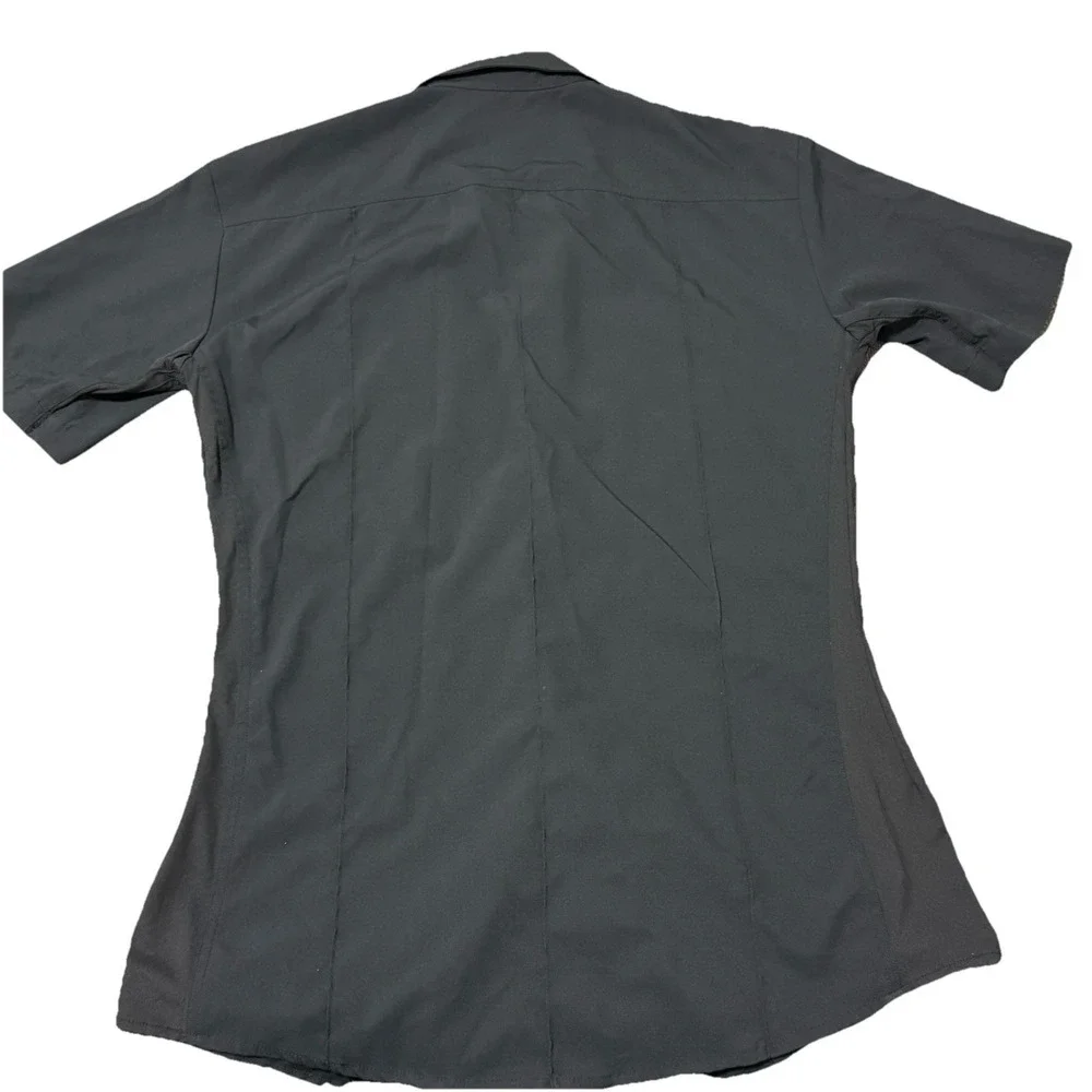 Blauer Police Uniform Short Sleeved Poly Zippered Shirt Size‎ Medium Blue